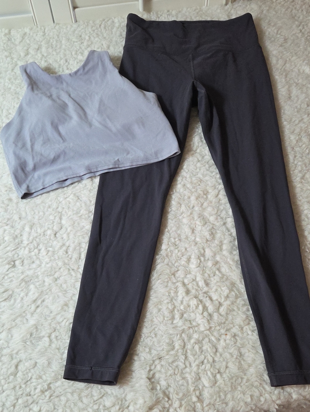 Athleta Set Sz S Purple-Ultra High Rise Elation Tiqht Legging and Crop Tank Top